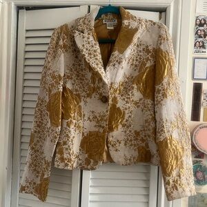 VINTAGE Gold Floral Women's Jacket